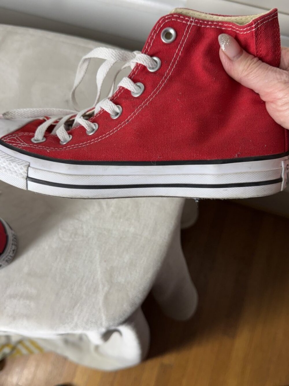 Converse Chuck Taylor All Star High Top Red Canvas Shoes Unisex M9621 W 8 Mens 6 - Picture 10 of 12